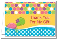 Sea Turtle Girl - Baby Shower Thank You Cards