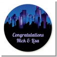 Sex in the City - Round Personalized Bridal Shower Sticker Labels thumbnail