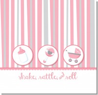 Shake, Rattle & Roll Pink Baby Shower Theme