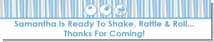 Shake, Rattle & Roll Blue - Personalized Baby Shower Banners