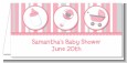 Shake, Rattle & Roll Pink - Personalized Baby Shower Place Cards thumbnail