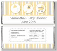 Shake, Rattle & Roll Yellow - Personalized Baby Shower Candy Bar Wrappers thumbnail