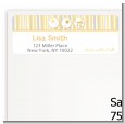 Shake, Rattle & Roll Yellow - Baby Shower Return Address Labels thumbnail