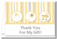Shake, Rattle & Roll Yellow - Baby Shower Thank You Cards thumbnail