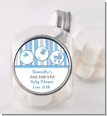 Shake, Rattle & Roll Blue - Personalized Baby Shower Candy Jar