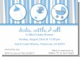 Shake, Rattle & Roll Blue - Baby Shower Invitations thumbnail