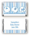 Shake, Rattle & Roll Blue - Personalized Baby Shower Mini Candy Bar Wrappers thumbnail