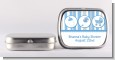 Shake, Rattle & Roll Blue - Personalized Baby Shower Mint Tins thumbnail