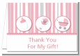 Shake, Rattle & Roll Pink - Baby Shower Thank You Cards thumbnail