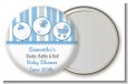 Shake, Rattle & Roll Blue - Personalized Baby Shower Pocket Mirror Favors thumbnail