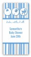 Shake, Rattle & Roll Blue - Custom Rectangle Baby Shower Sticker/Labels thumbnail