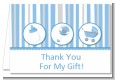 Shake, Rattle & Roll Blue - Baby Shower Thank You Cards thumbnail