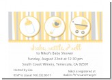 Shake, Rattle & Roll Yellow - Baby Shower Petite Invitations