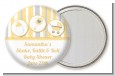 Shake, Rattle & Roll Yellow - Personalized Baby Shower Pocket Mirror Favors thumbnail