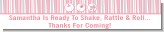 Shake, Rattle & Roll Pink - Personalized Baby Shower Banners