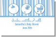 Shake, Rattle & Roll Blue - Personalized Baby Shower Placemats thumbnail