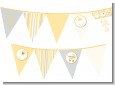 Shake, Rattle & Roll Yellow - Baby Shower Themed Pennant Set thumbnail
