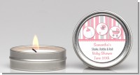 Shake, Rattle & Roll Pink - Baby Shower Candle Favors