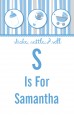 Shake, Rattle & Roll Blue - Personalized Baby Shower Nursery Wall Art thumbnail