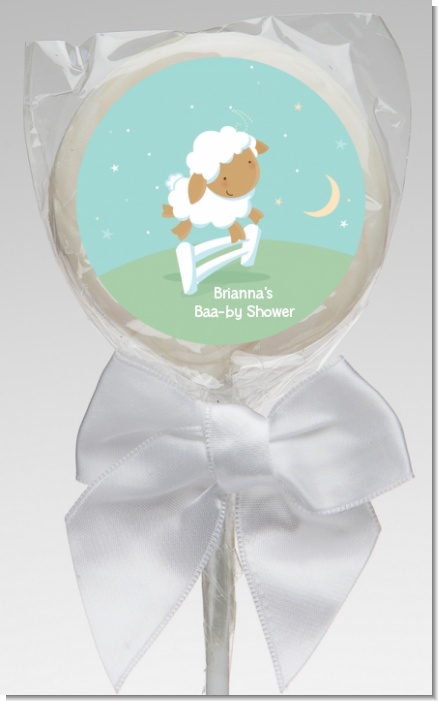 Sheep - Personalized Baby Shower Lollipop Favors