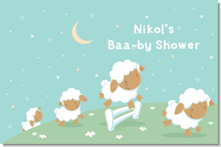 Sheep - Personalized Baby Shower Placemats