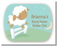 Sheep - Personalized Baby Shower Rounded Corner Stickers thumbnail