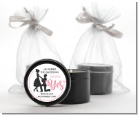 She Said Yes - Bridal Shower Black Candle Tin Favors