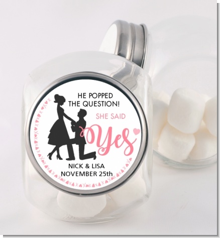 She Said Yes - Personalized Bridal Shower Candy Jar