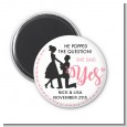 She Said Yes - Personalized Bridal Shower Magnet Favors thumbnail