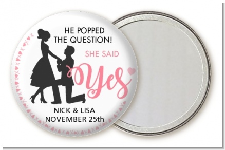 She Said Yes - Personalized Bridal Shower Pocket Mirror Favors