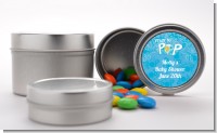 She's Ready To Pop Blue - Custom Baby Shower Favor Tins