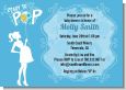 She's Ready To Pop Blue - Baby Shower Invitations thumbnail