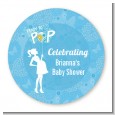 She's Ready To Pop Blue - Personalized Baby Shower Table Confetti thumbnail