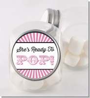 She's Ready To Pop - Personalized Baby Shower Candy Jar
