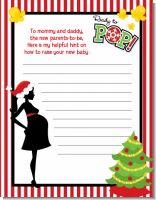 She's Ready To Pop Christmas Edition - Baby Shower Notes of Advice