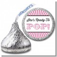 She's Ready To Pop - Hershey Kiss Baby Shower Sticker Labels thumbnail