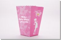 She's Ready To Pop Pink - Personalized Baby Shower Popcorn Boxes