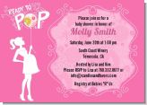 She's Ready To Pop Pink - Baby Shower Invitations