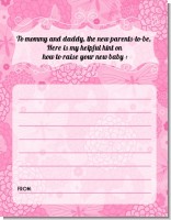 She's Ready To Pop Pink - Baby Shower Notes of Advice