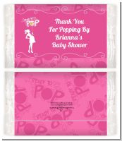 She's Ready To Pop Pink - Personalized Popcorn Wrapper Baby Shower Favors