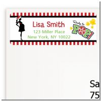 She's Ready To Pop Christmas Edition - Baby Shower Return Address Labels