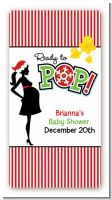 She's Ready To Pop Christmas Edition - Custom Rectangle Baby Shower Sticker/Labels