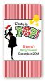 She's Ready To Pop Christmas Edition - Custom Rectangle Baby Shower Sticker/Labels thumbnail