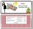 She's Ready To Pop Christmas Edition - Personalized Baby Shower Candy Bar Wrappers thumbnail