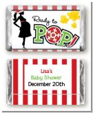 She's Ready To Pop Christmas Edition - Personalized Baby Shower Mini Candy Bar Wrappers