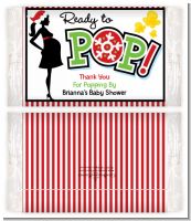 She's Ready To Pop Christmas Edition - Personalized Popcorn Wrapper Baby Shower Favors