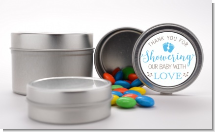 Showering Our Baby Boy - Custom Baby Shower Favor Tins