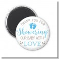 Showering Our Baby Boy - Personalized Baby Shower Magnet Favors thumbnail