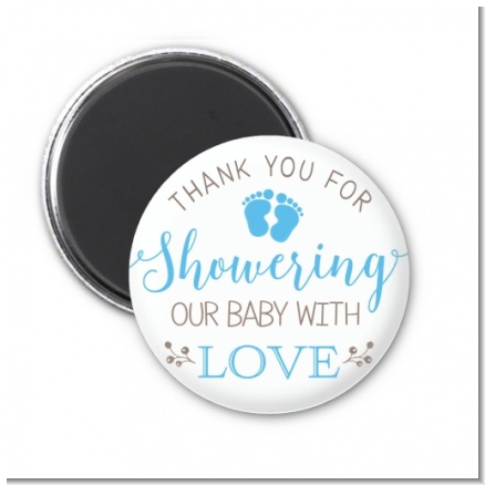 Showering Our Baby Boy - Personalized Baby Shower Magnet Favors