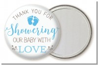 Showering Our Baby Boy - Personalized Baby Shower Pocket Mirror Favors
